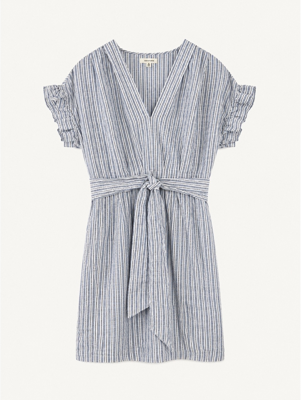 Max Studio Striped Belted Casual Dress Medium